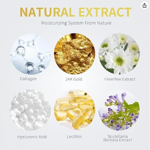 NEW in box 24k gold under eye patches with natural extracts- Never Used! - Picture 4 of 7